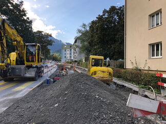 Bauarbeiten vor unseren Häusern